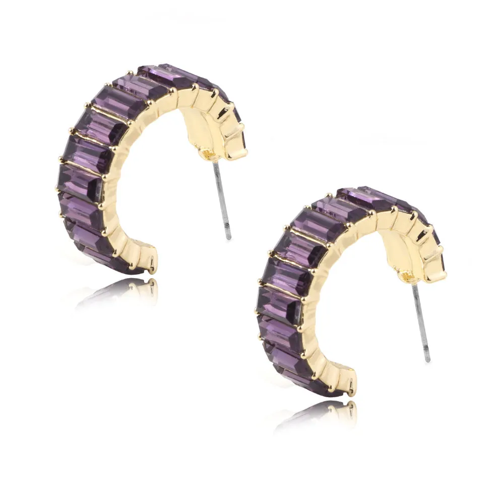 10 pairs Lot Multicolor Earrings C-Shape Gold Plated Wholesale Fashion Jewelry