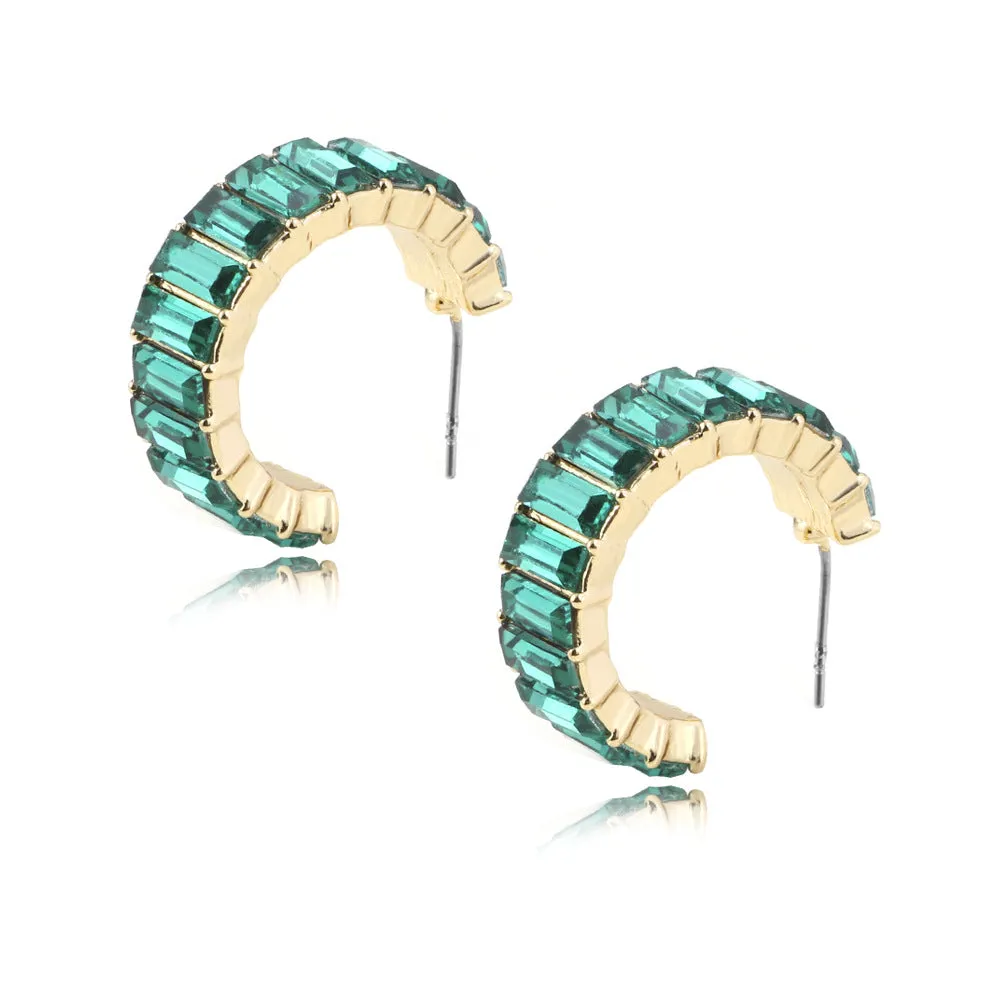 10 pairs Lot Multicolor Earrings C-Shape Gold Plated Wholesale Fashion Jewelry