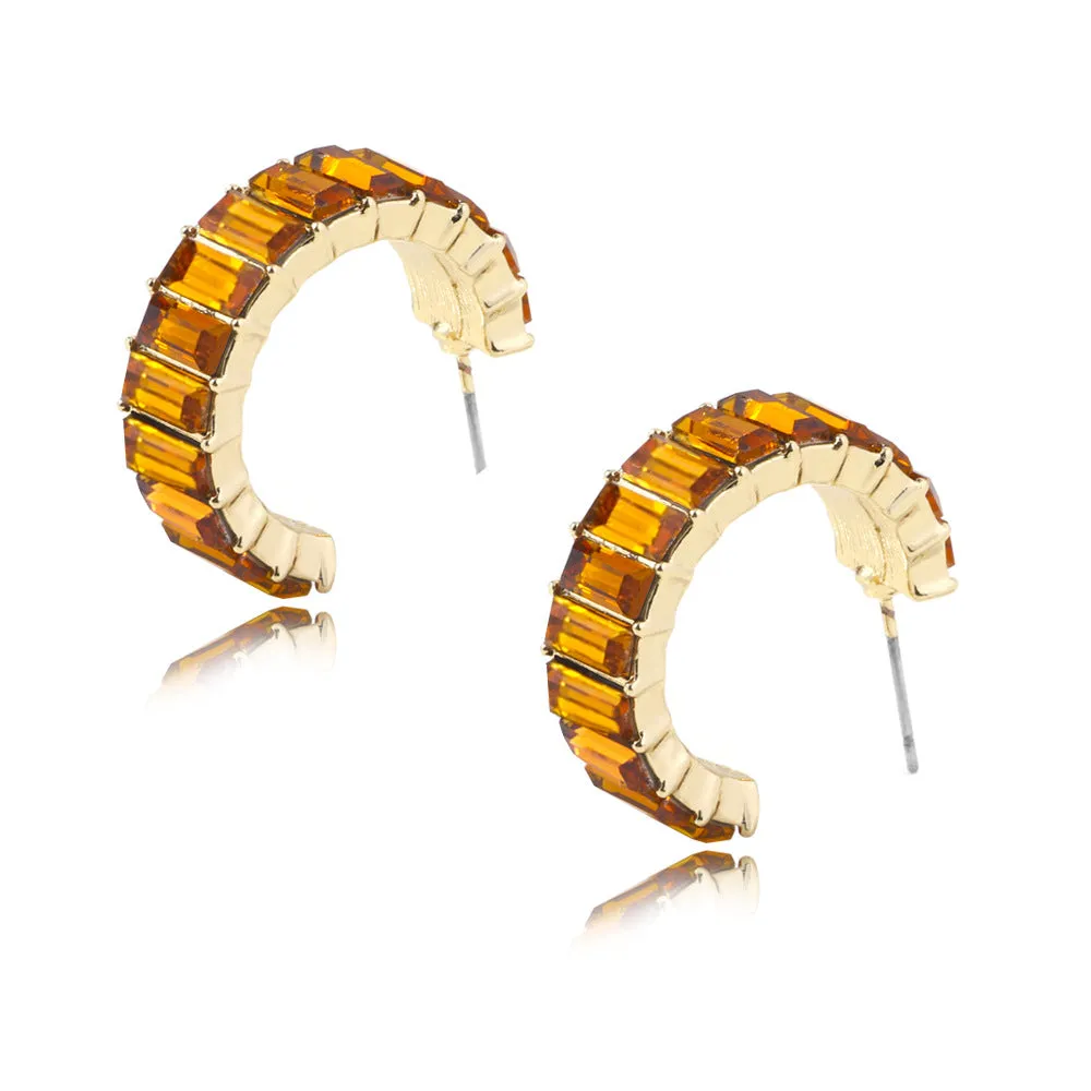 10 pairs Lot Multicolor Earrings C-Shape Gold Plated Wholesale Fashion Jewelry