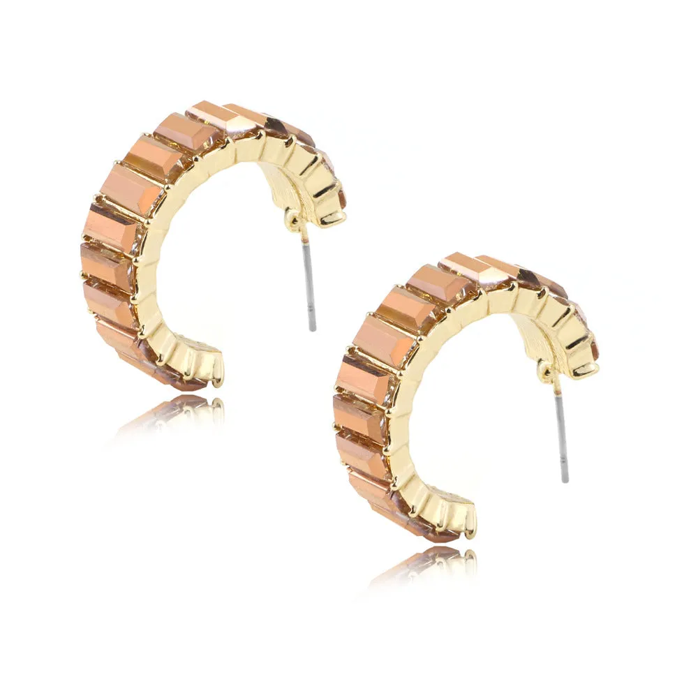 10 pairs Lot Multicolor Earrings C-Shape Gold Plated Wholesale Fashion Jewelry