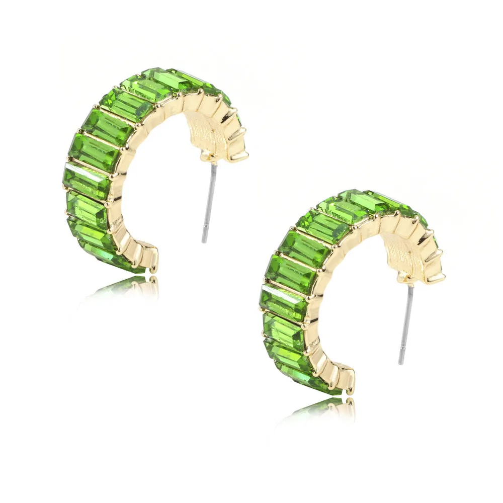10 pairs Lot Multicolor Earrings C-Shape Gold Plated Wholesale Fashion Jewelry