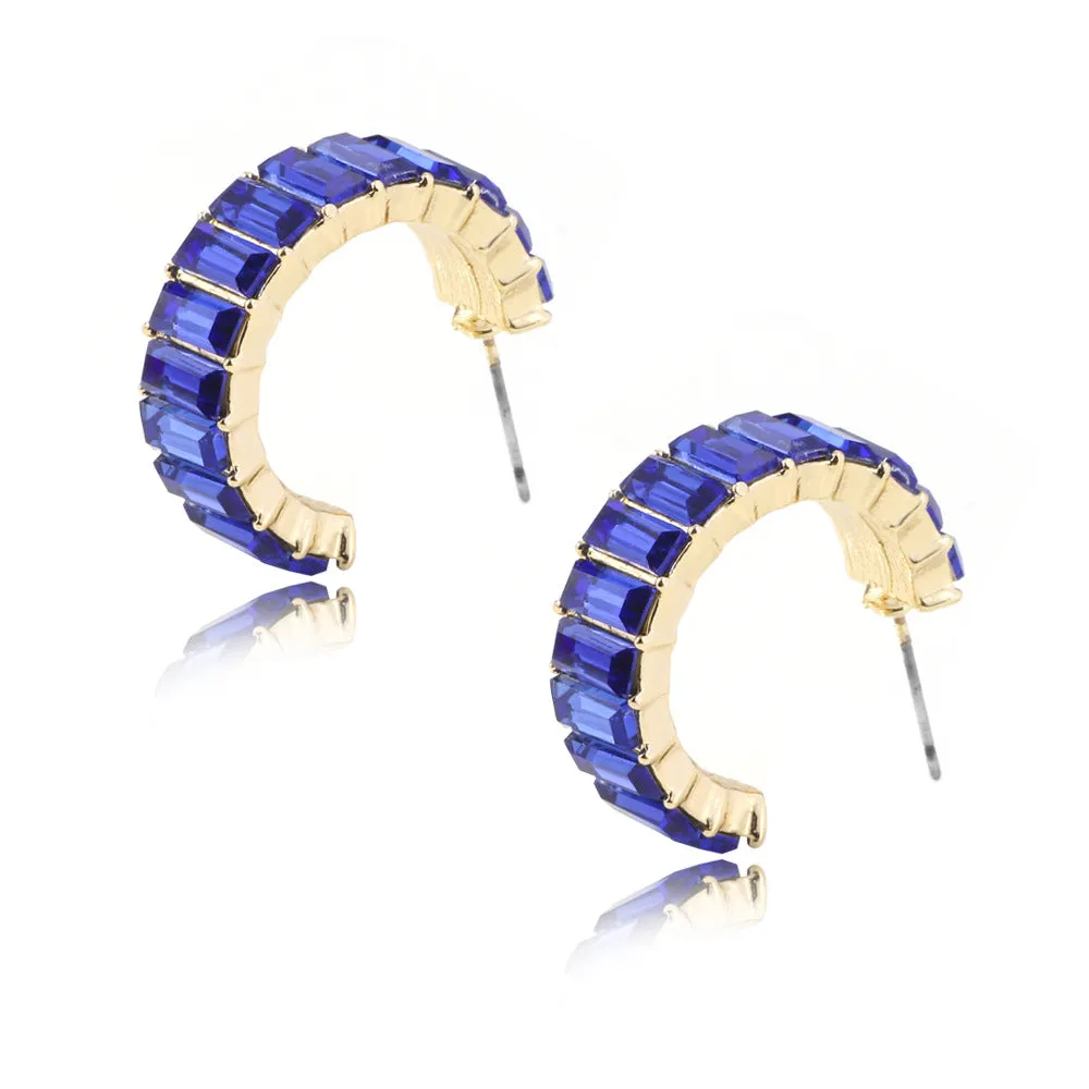 10 pairs Lot Multicolor Earrings C-Shape Gold Plated Wholesale Fashion Jewelry