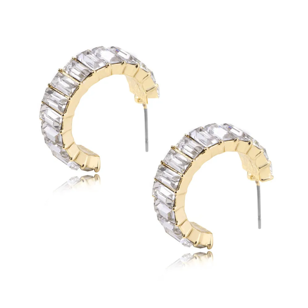 10 pairs Lot Multicolor Earrings C-Shape Gold Plated Wholesale Fashion Jewelry