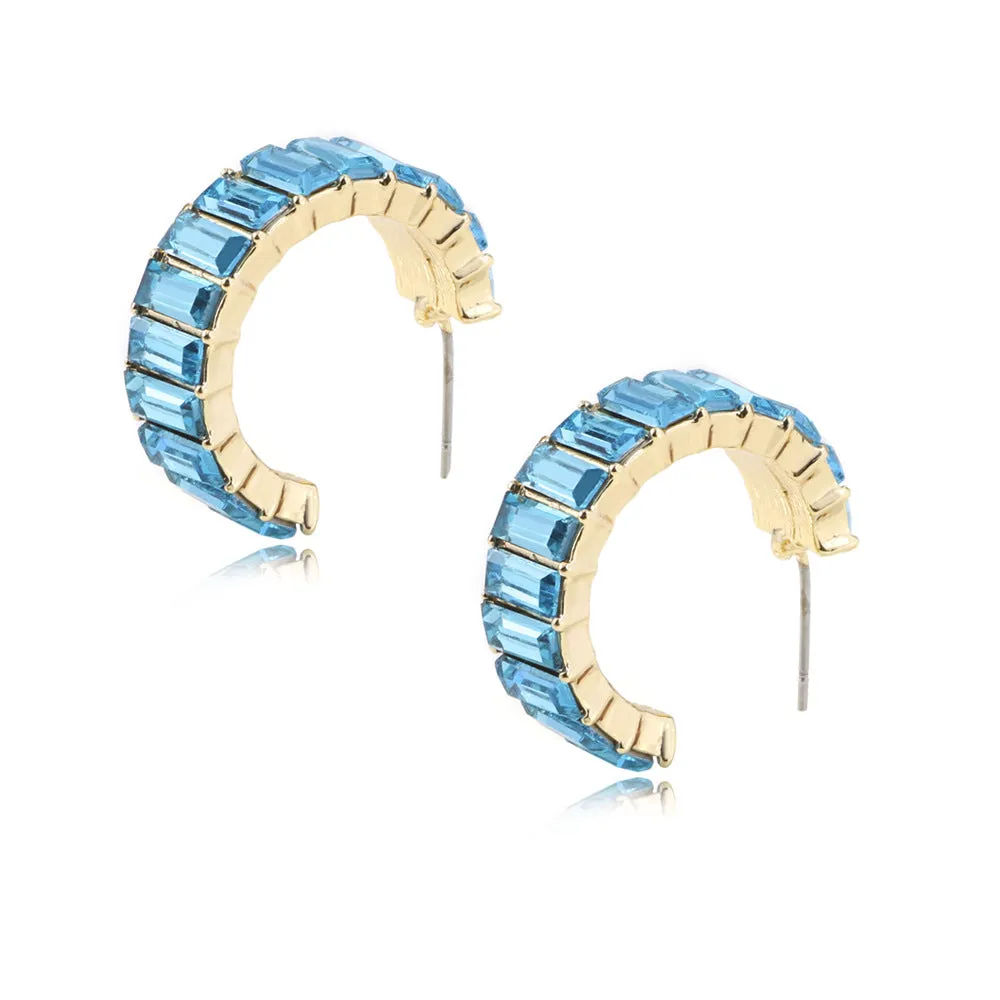 10 pairs Lot Multicolor Earrings C-Shape Gold Plated Wholesale Fashion Jewelry