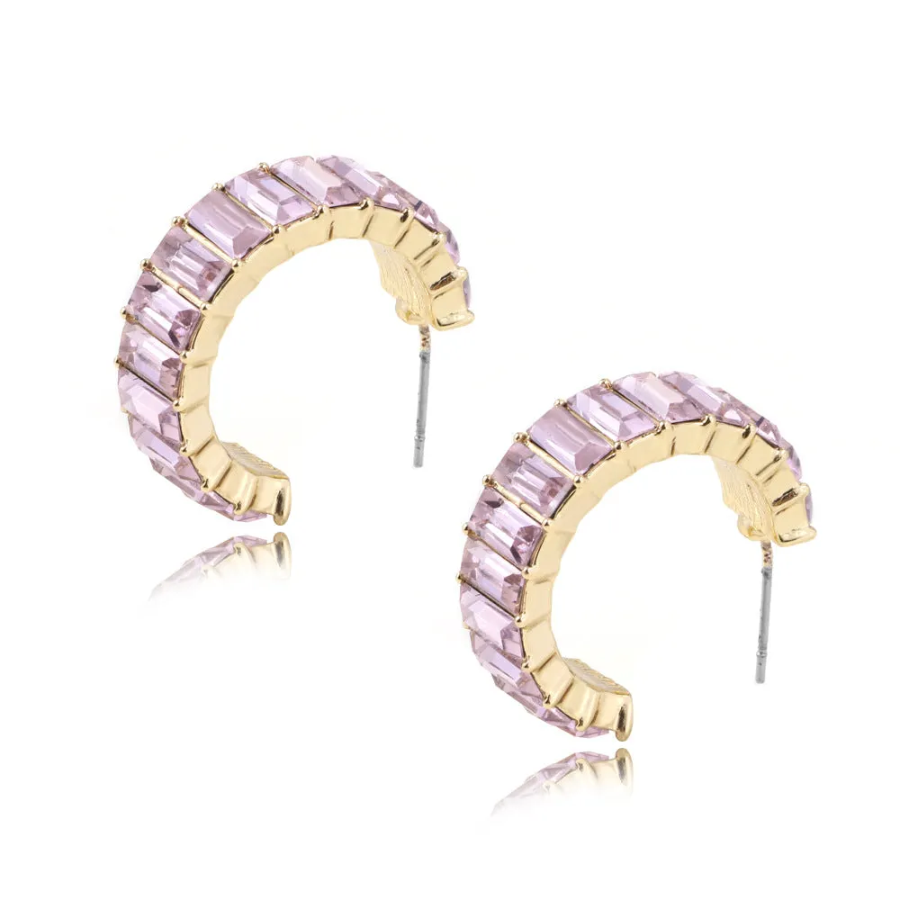 10 pairs Lot Multicolor Earrings C-Shape Gold Plated Wholesale Fashion Jewelry
