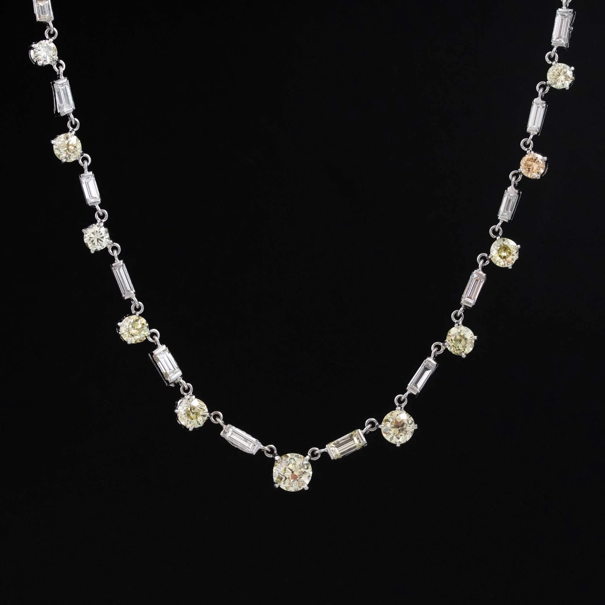 11.15ctw Graduated Mixed Cut Diamond Conversion Necklace