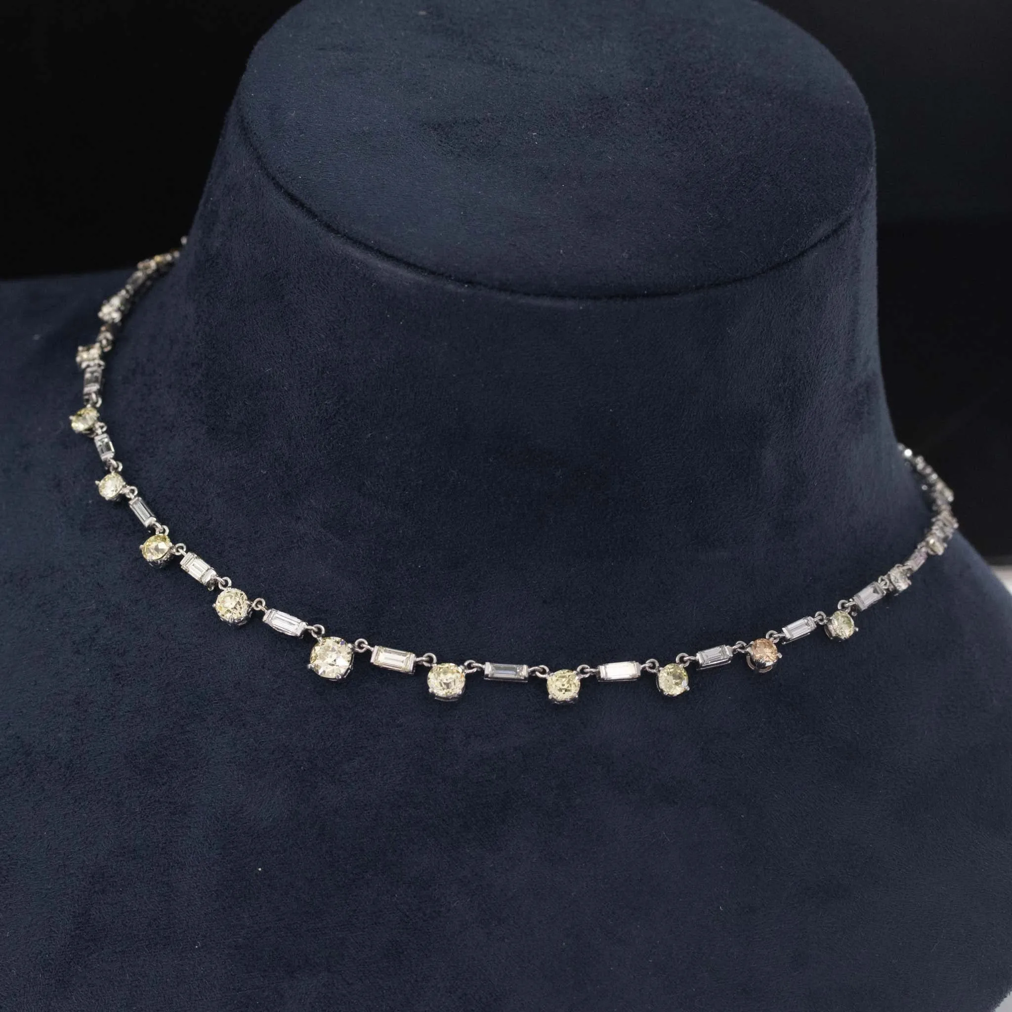 11.15ctw Graduated Mixed Cut Diamond Conversion Necklace