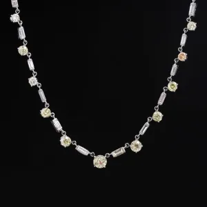11.15ctw Graduated Mixed Cut Diamond Conversion Necklace