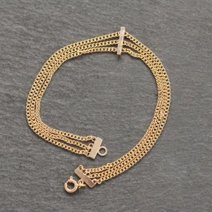 14k Gold   Diamond Triple Curb Link Bracelet