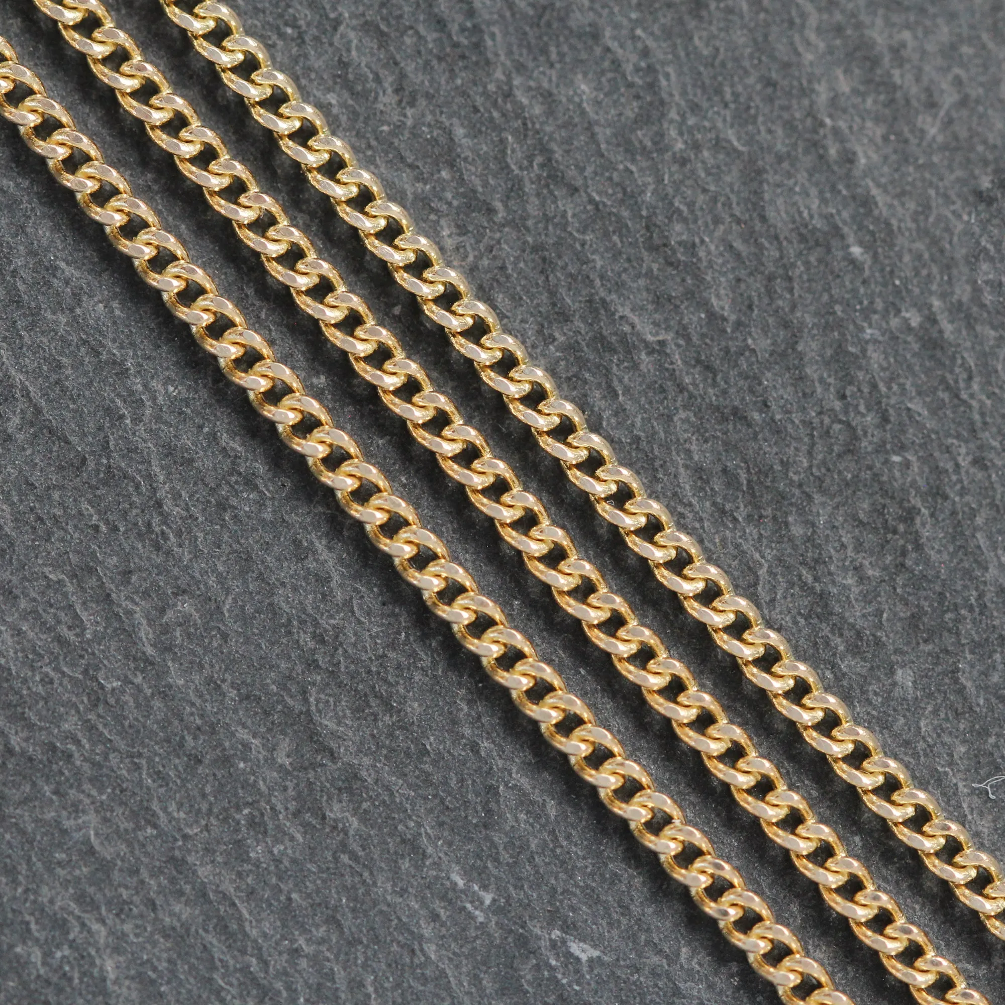 14k Gold   Diamond Triple Curb Link Bracelet