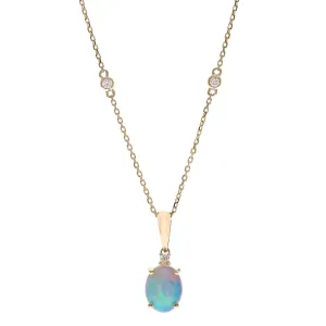14K Yellow Gold Opal Pendant