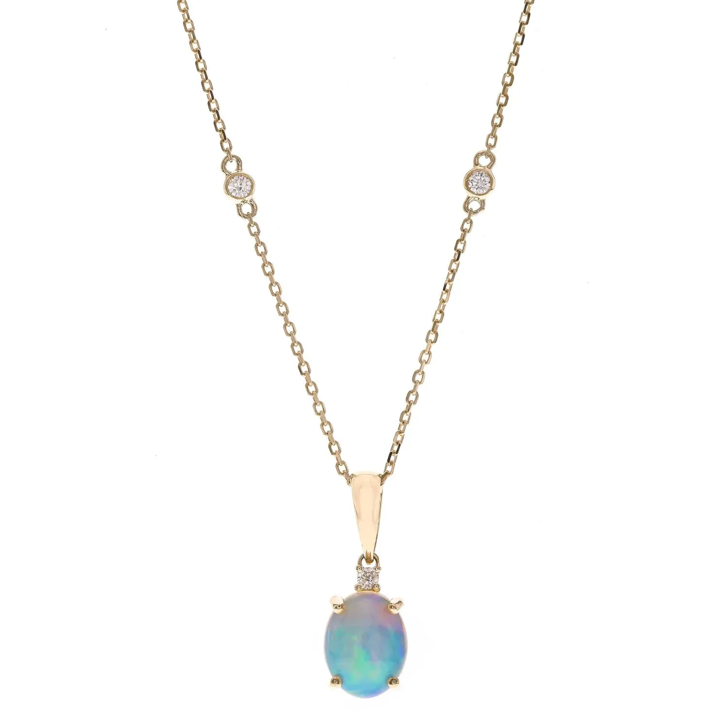 14K Yellow Gold Opal Pendant