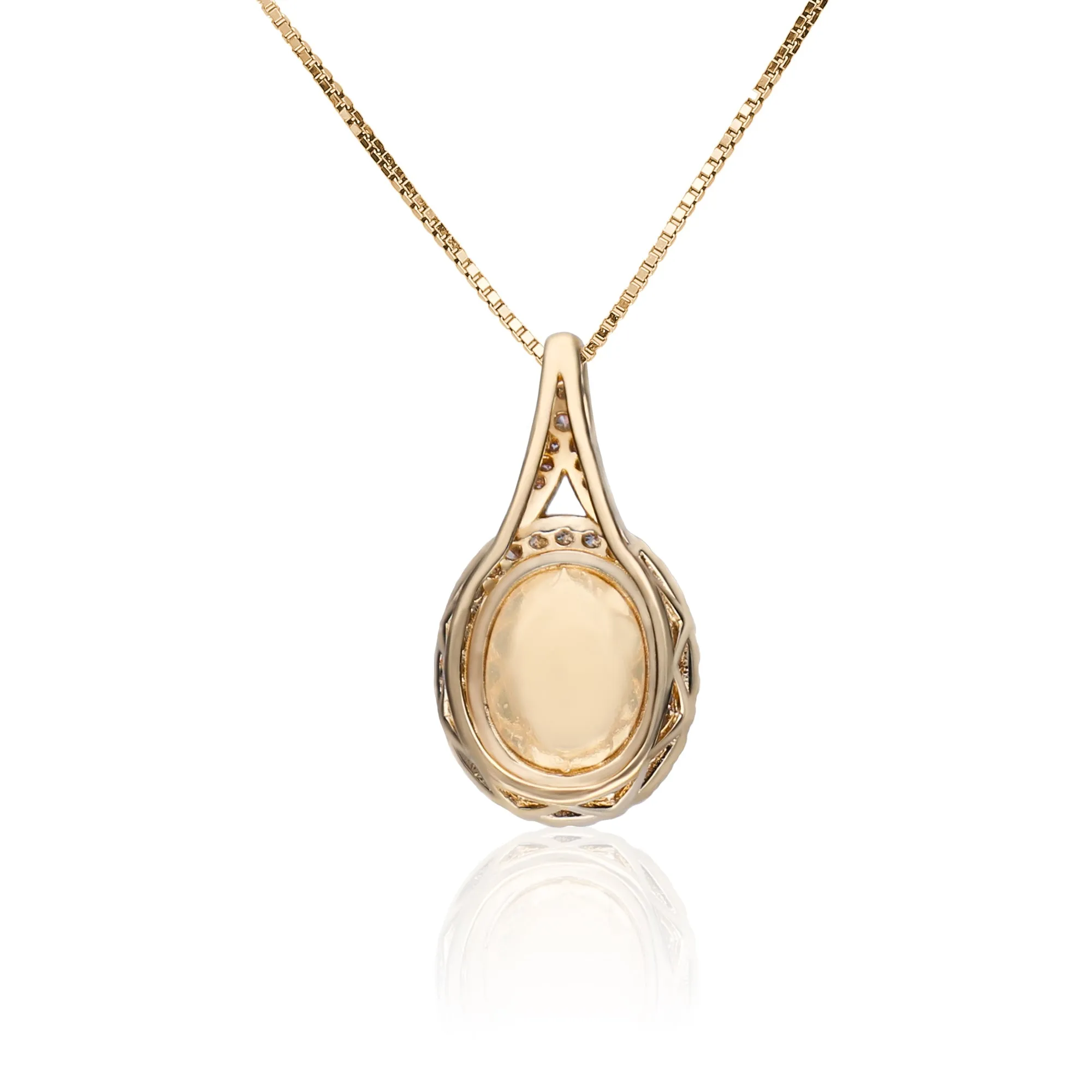 14K Yellow Gold Opal Pendant