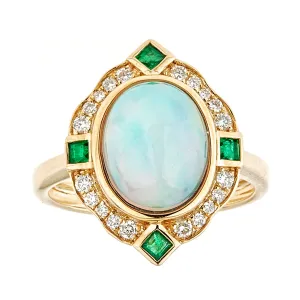 14K Yellow Gold Opal Ring