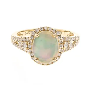 14K Yellow Gold Opal Ring