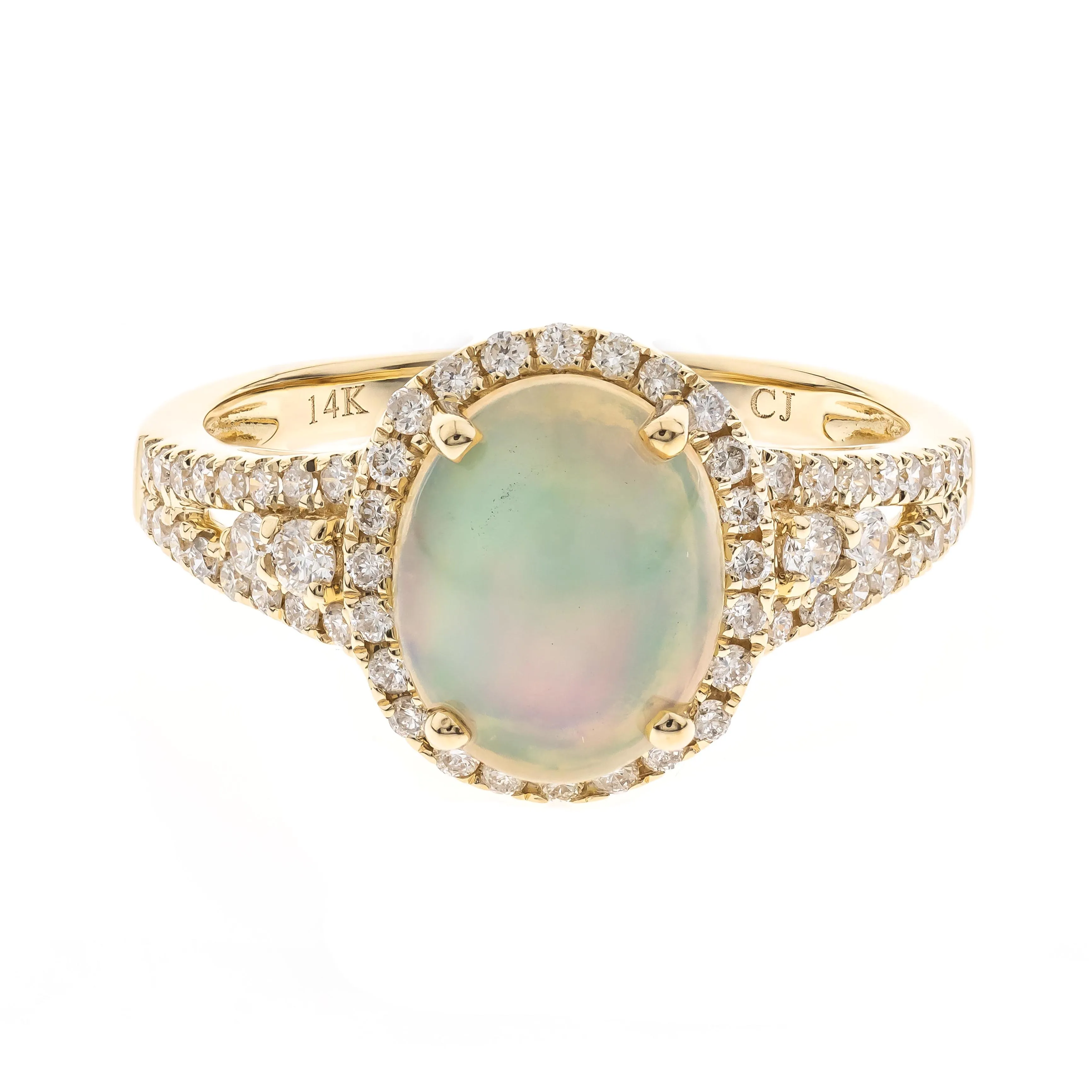 14K Yellow Gold Opal Ring