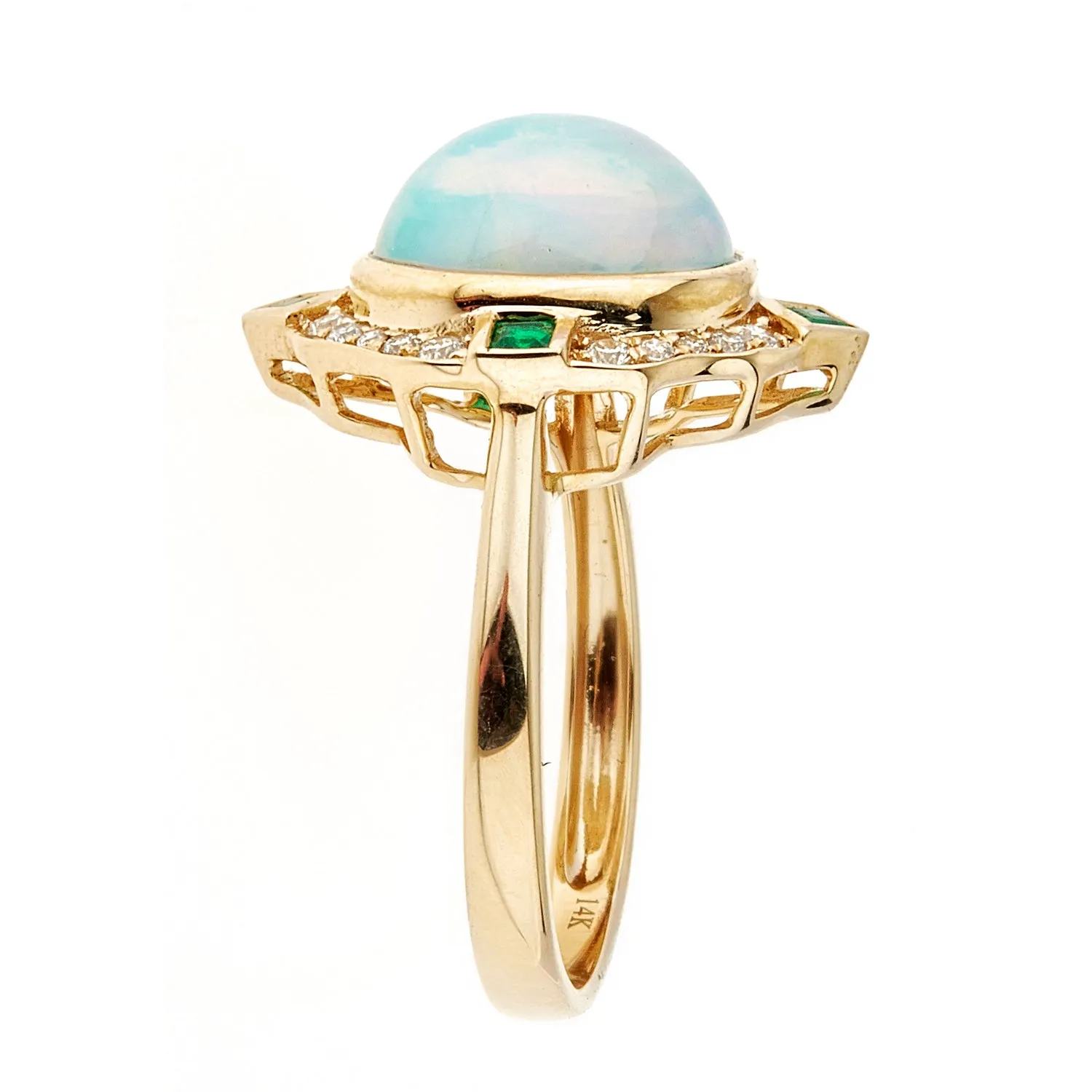 14K Yellow Gold Opal Ring