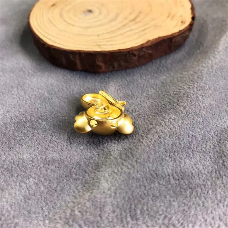 18K Gold Diamond Sapphire Oval Cut Natural Opal Koala Pendant Necklace