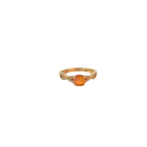 18k Rose gold .60ct  Mexican opal and .25 F VS2 Round diamond ring