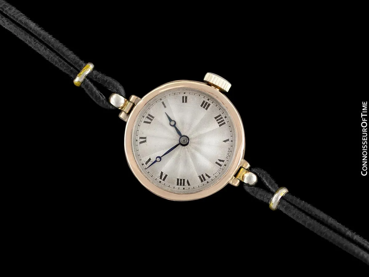 1920's Rolex Ladies Vintage Art Deco Watch - 9K Rose Gold