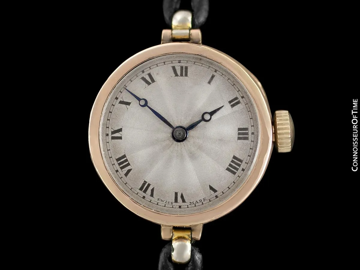 1920's Rolex Ladies Vintage Art Deco Watch - 9K Rose Gold