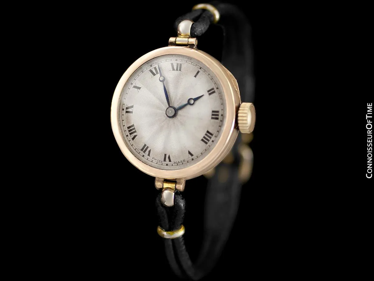 1920's Rolex Ladies Vintage Art Deco Watch - 9K Rose Gold