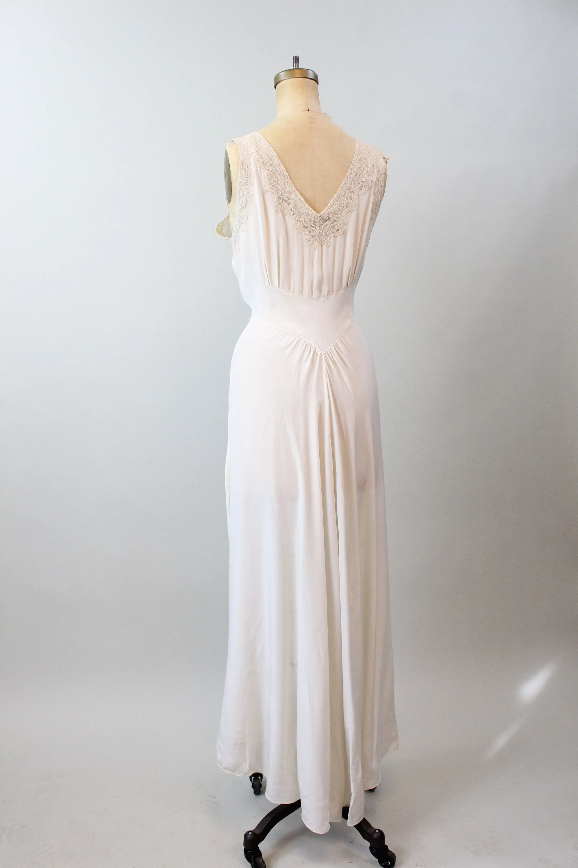 1930s PEIGNOIR set nightgown and robe small medium | new spring summer