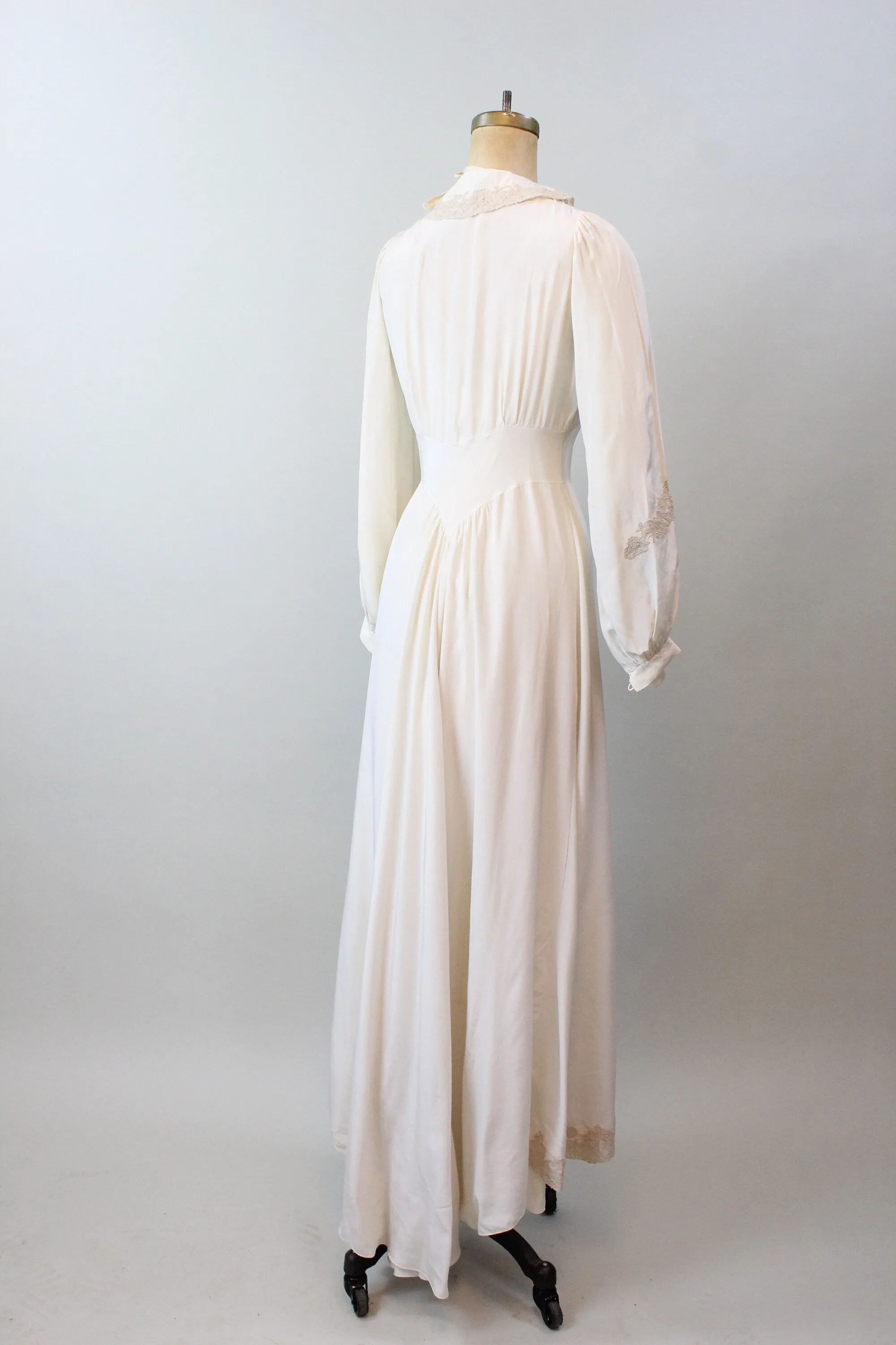 1930s PEIGNOIR set nightgown and robe small medium | new spring summer