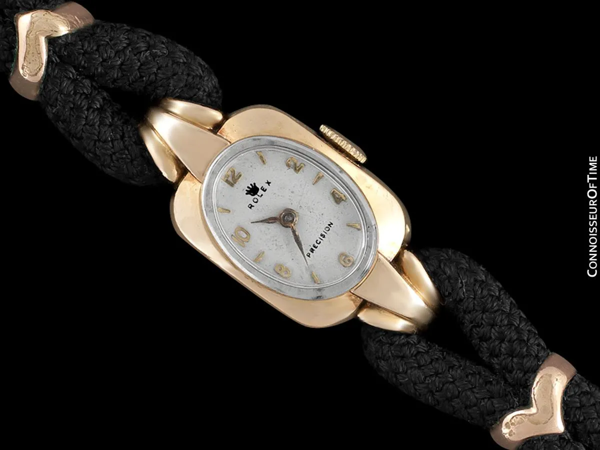 1940's Rolex Precision Vintage Pre-Cellini Ladies Watch, Ref. 5637 - 14K Gold