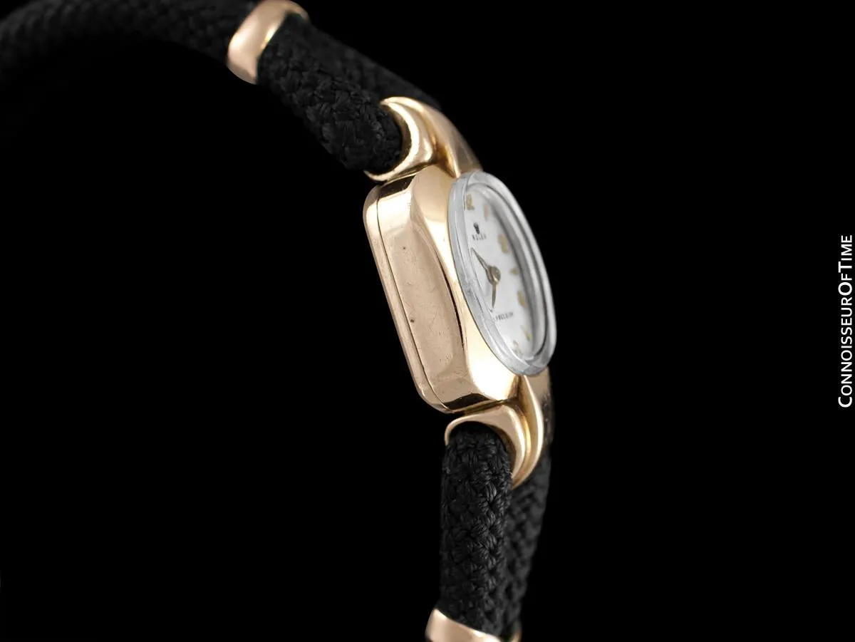 1940's Rolex Precision Vintage Pre-Cellini Ladies Watch, Ref. 5637 - 14K Gold