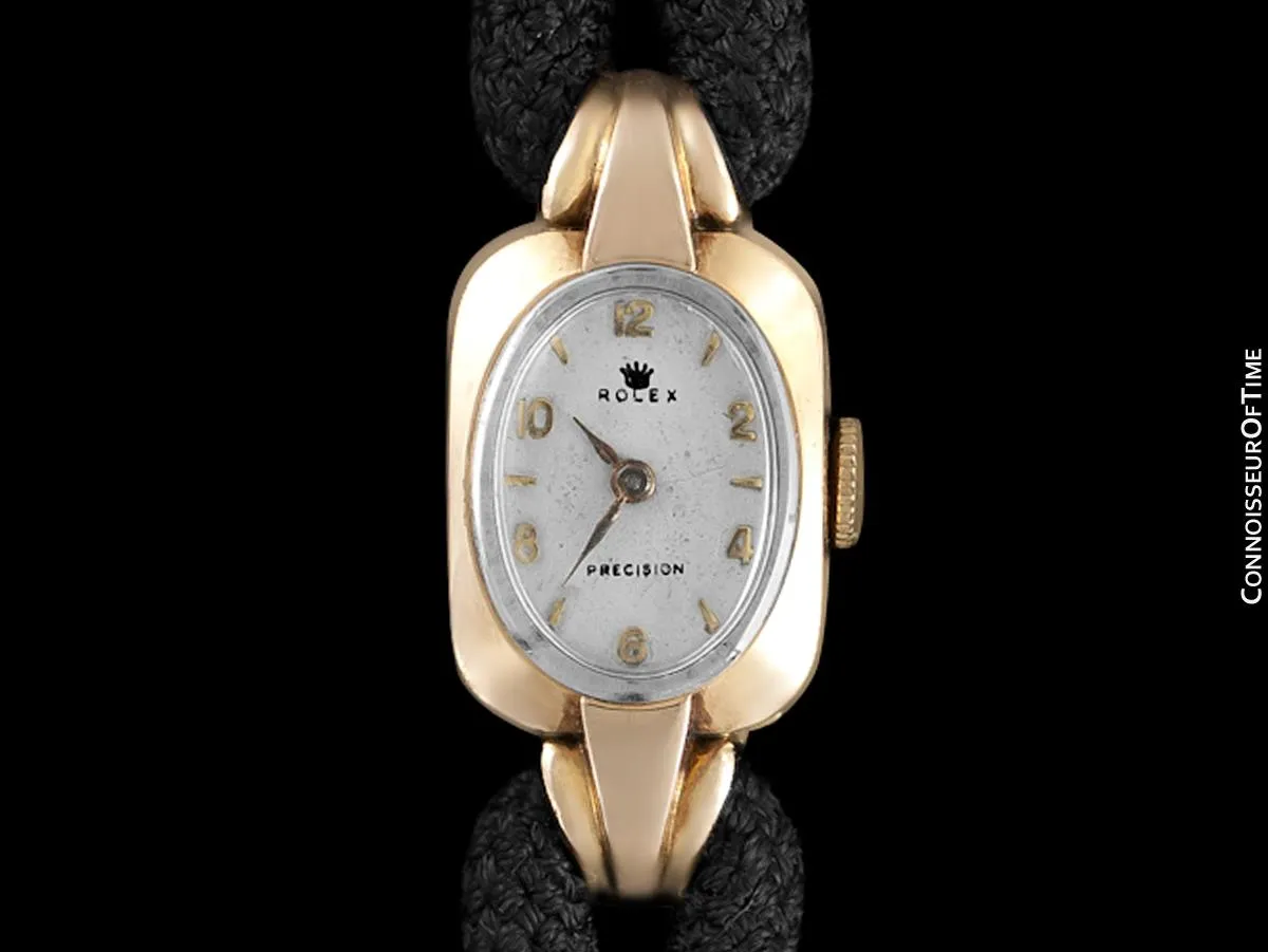 1940's Rolex Precision Vintage Pre-Cellini Ladies Watch, Ref. 5637 - 14K Gold