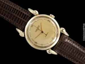 1954 Ulysse Nardin Mens Vintage Chronometer Watch with Special Case - 14K Gold