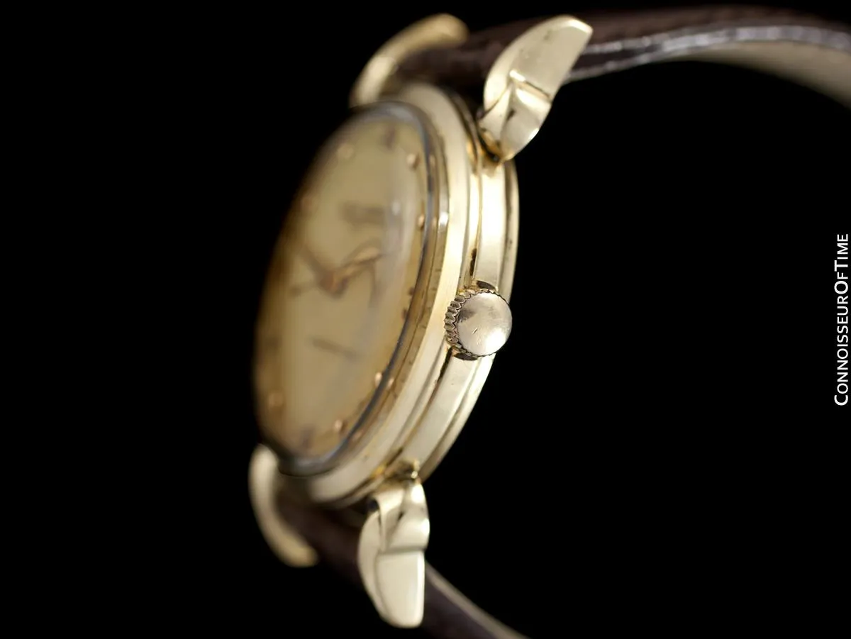 1954 Ulysse Nardin Mens Vintage Chronometer Watch with Special Case - 14K Gold