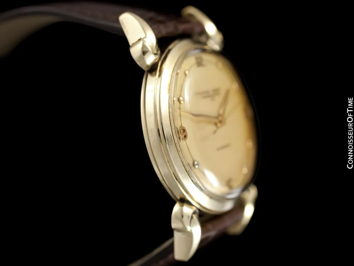 1954 Ulysse Nardin Mens Vintage Chronometer Watch with Special Case - 14K Gold
