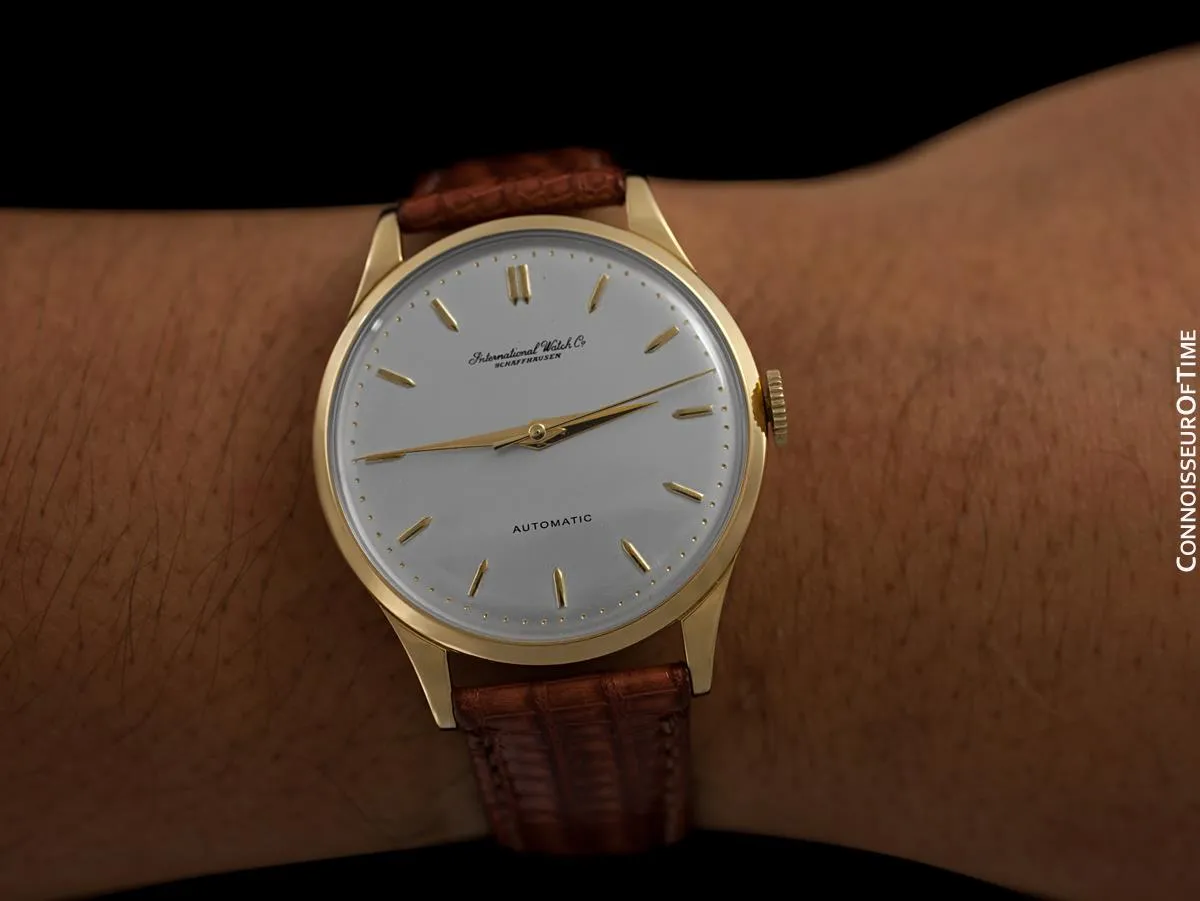 1960 IWC Vintage Mens Full Size Watch, Cal. 853 Automatic - 18K Gold