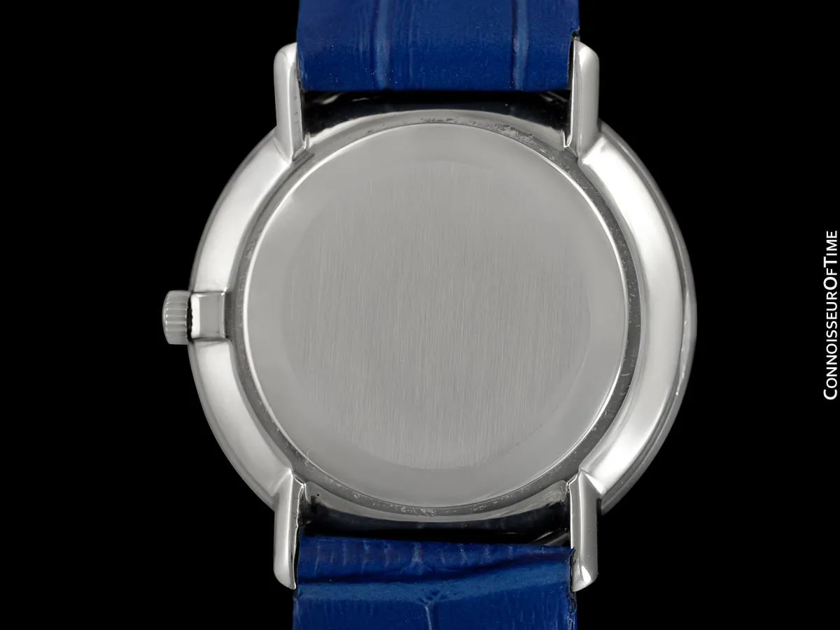 1970 Omega De Ville Vintage Mens Handwound Blue Vignette Dial Watch - Stainless Steel