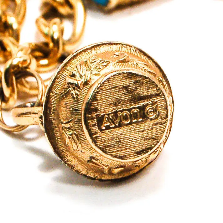 1970's 14kt Gold Plated Charm Bracelet by Avon