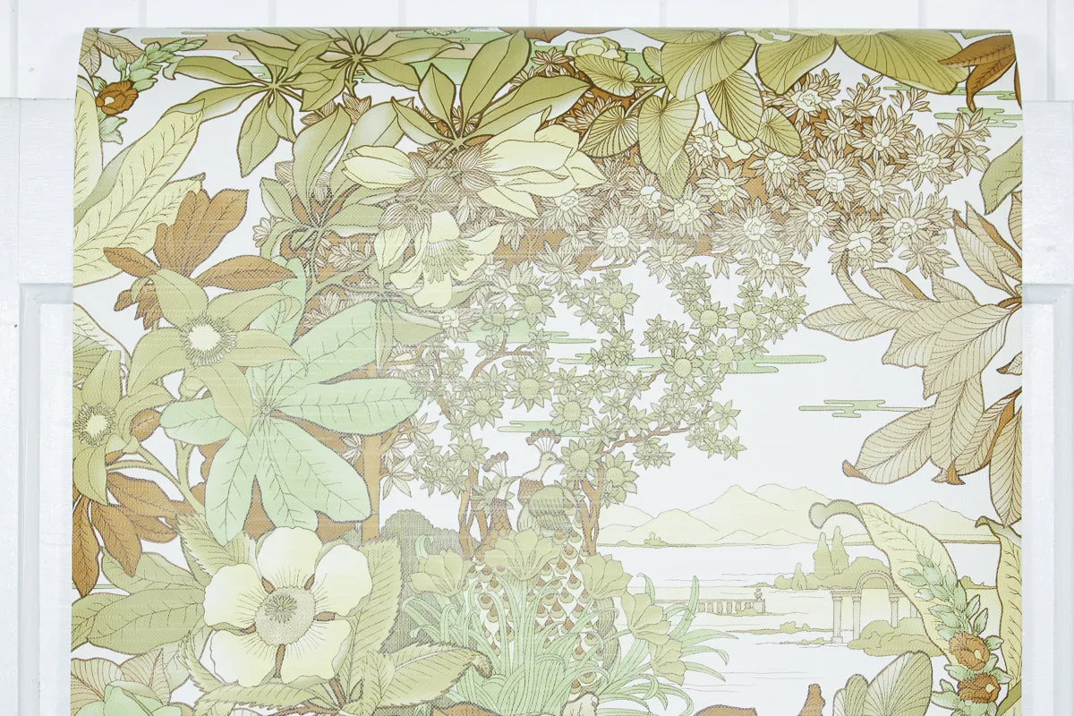 1970s Floral Vintage Wallpaper