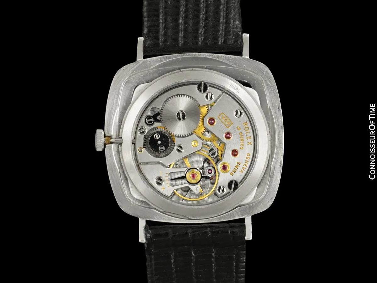 1971 Rolex Cellini Vintage Mens Handwound TV Watch, Ref. 3880 - 18K White Gold