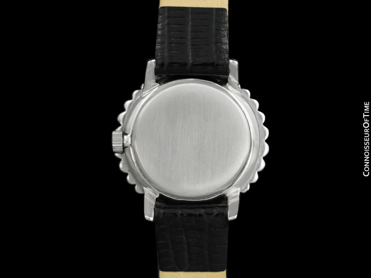 1974 Omega Geneve Vintage Ladies Handwound Watch - Stainless Steel & Diamonds