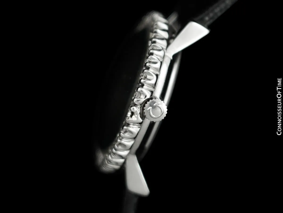 1974 Omega Geneve Vintage Ladies Handwound Watch - Stainless Steel & Diamonds