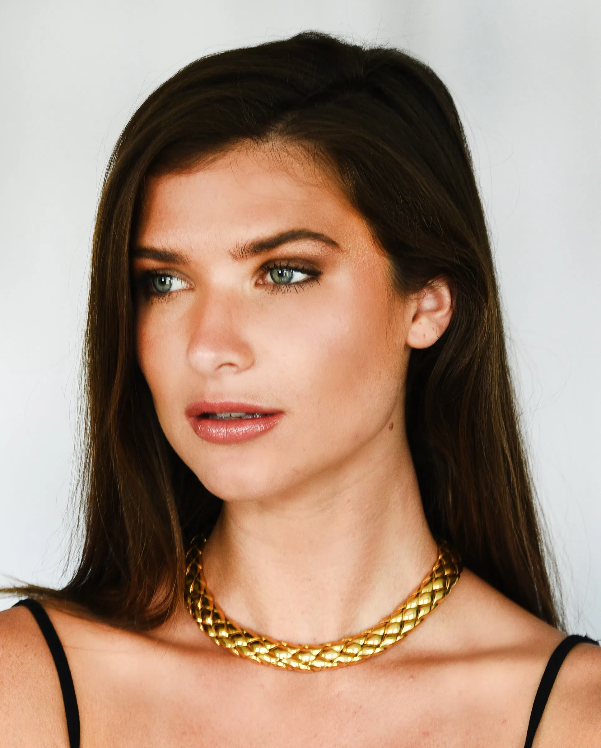 1980's Van Cleef and Arpels French 18 Karat Yellow Gold Woven Collar Vintage Necklace