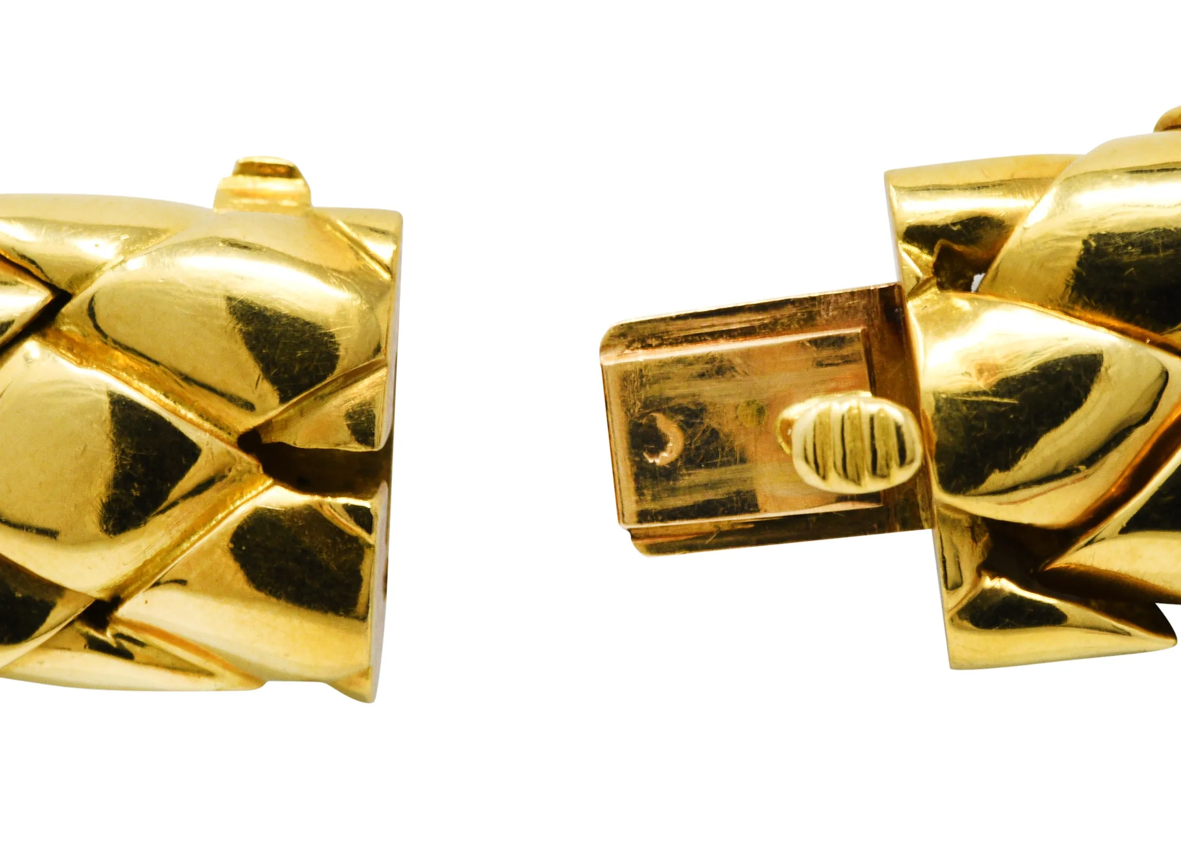 1980's Van Cleef and Arpels French 18 Karat Yellow Gold Woven Collar Vintage Necklace