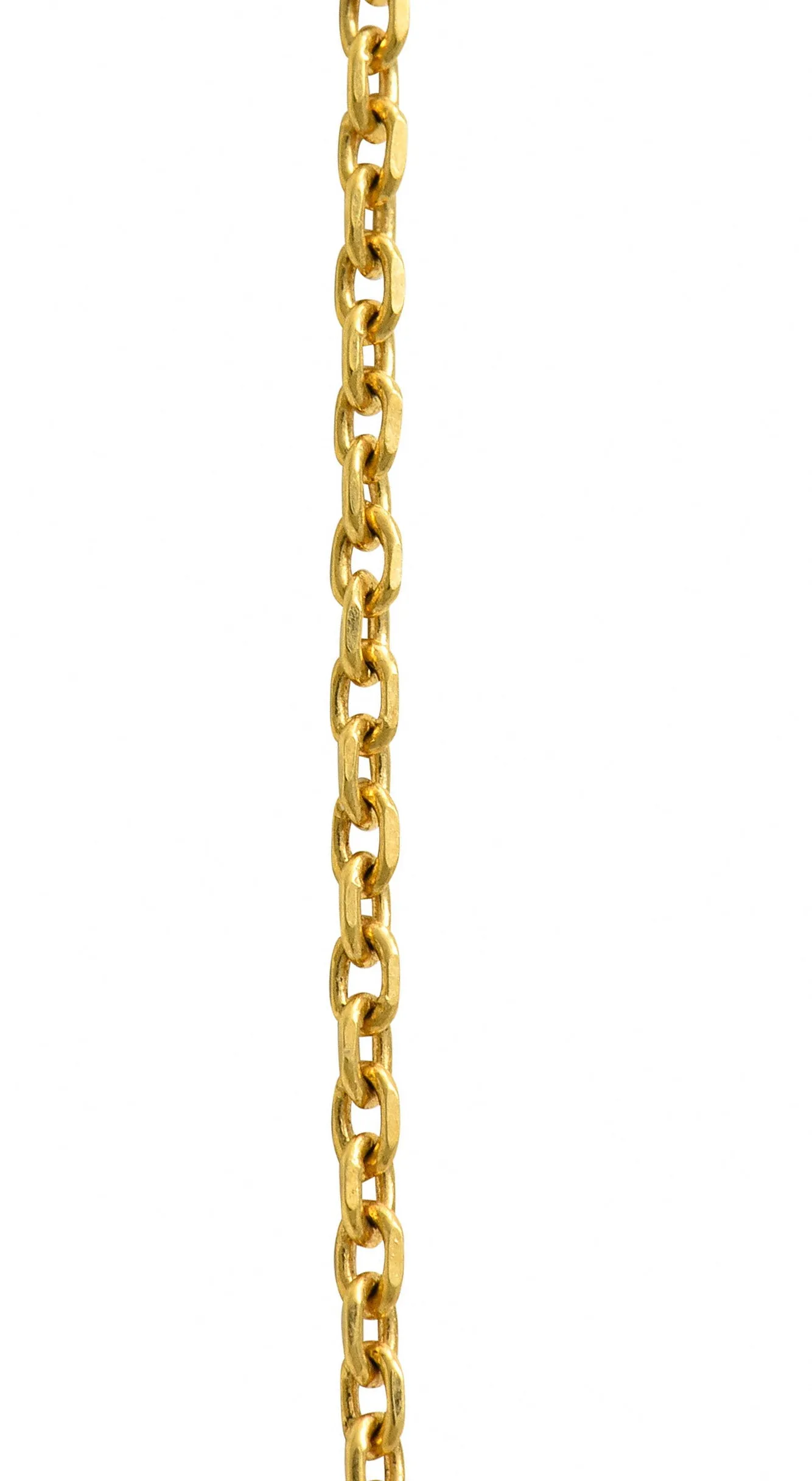 1990's Cartier Sapphire Cabochon 18 Karat Gold Vintage Chevron Necklace