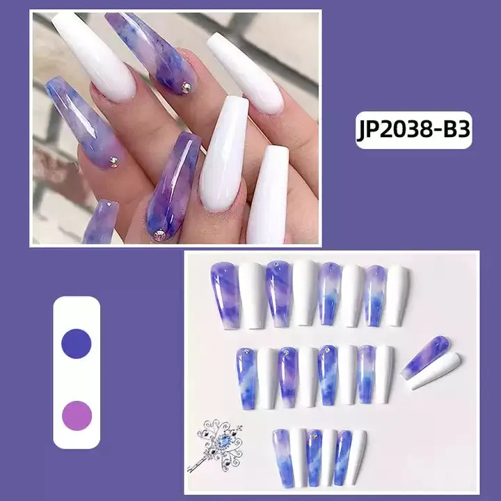 2023 Luxury Shiny Pink High Quality Bulk False Nails