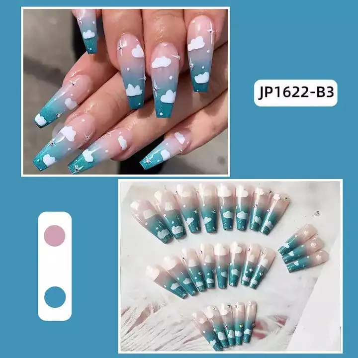2023 Luxury Shiny Pink High Quality Bulk False Nails
