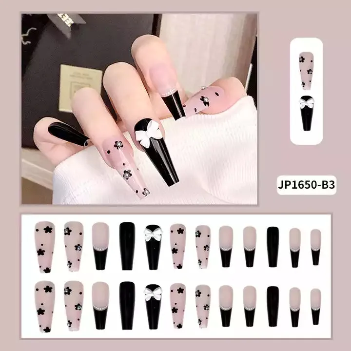 2023 Luxury Shiny Pink High Quality Bulk False Nails