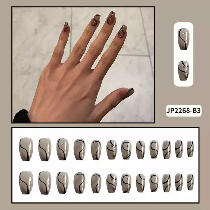 2023 Luxury Shiny Pink High Quality Bulk False Nails