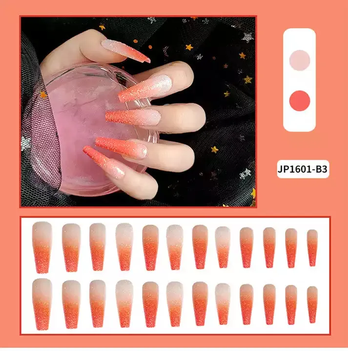 2023 Luxury Shiny Pink High Quality Bulk False Nails