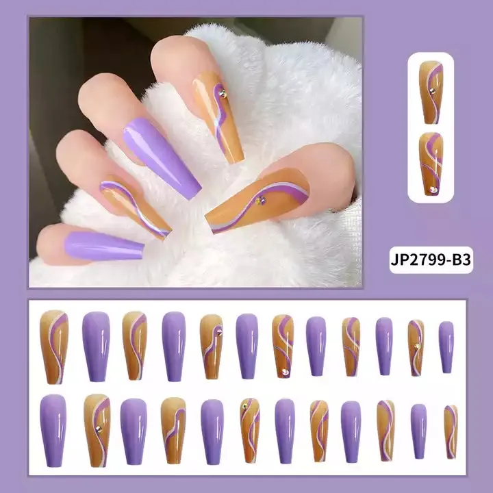 2023 Luxury Shiny Pink High Quality Bulk False Nails